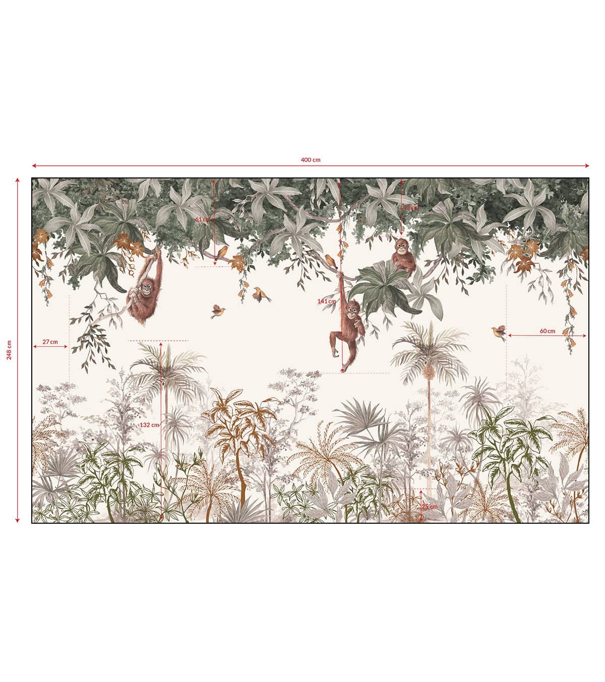 UTAN - Papier peint panoramique - Les singes