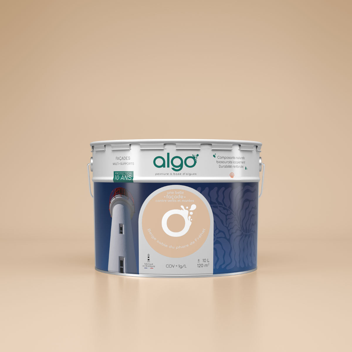 Algo White exterior facade paint - based on scallops Beige Sand from the Fréhel Lighthouse