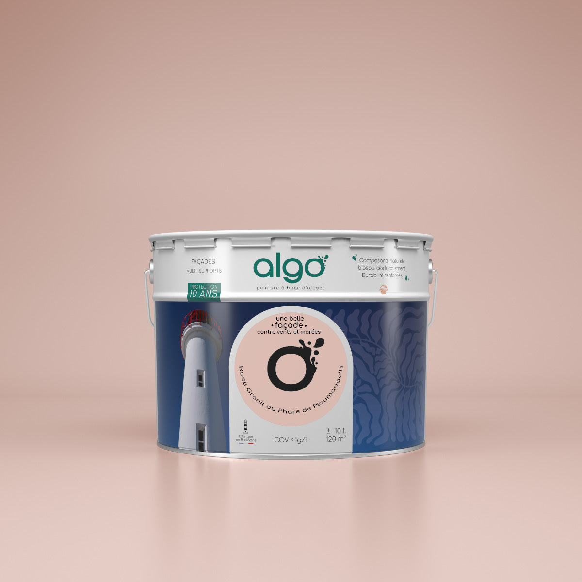Exterior facade paint Rose Algo - based on scallops Rose Granite from the Ploumanac'h Lighthouse
