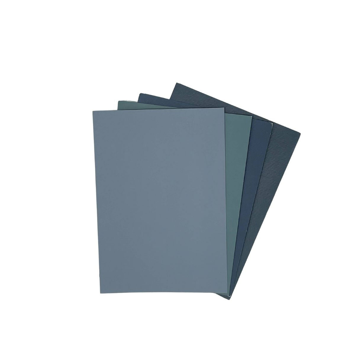 Blue green color chart sample