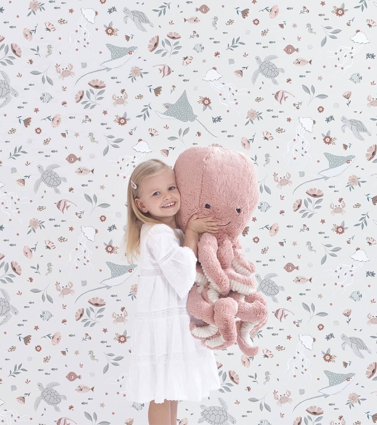 OCEAN FIELD - Papier peint enfant - Motif animaux de l'océan