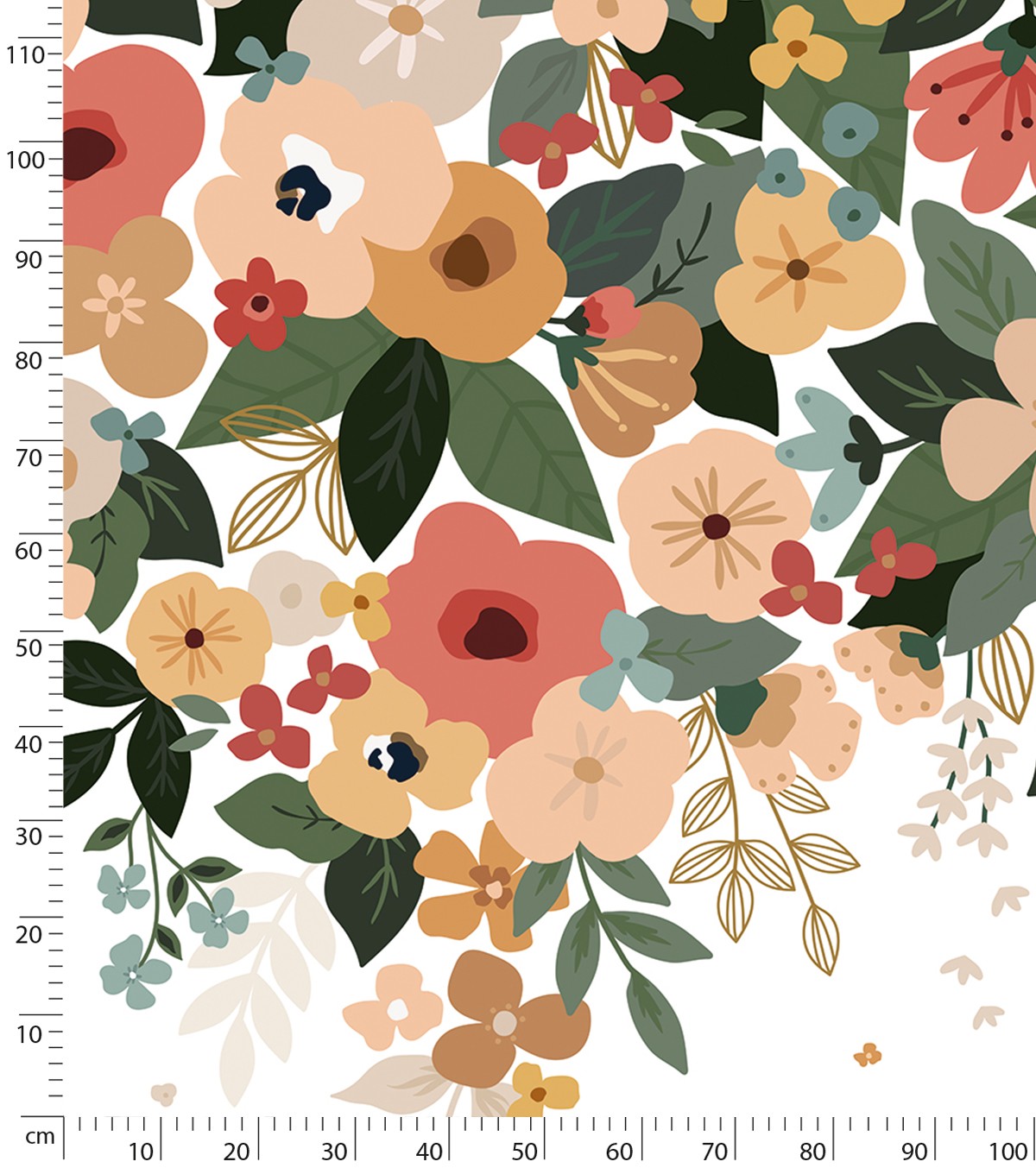 BLOEM - Papier peint panoramique - Grandes fleurs