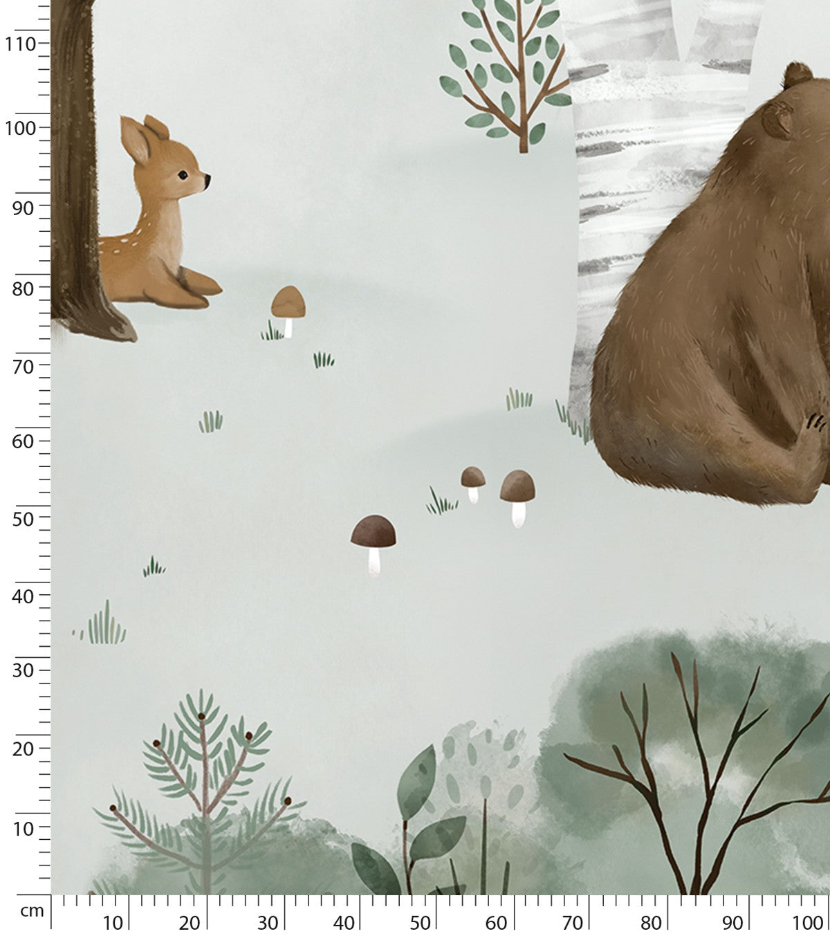 KHARU - Papier peint panoramique - Forêt et animaux