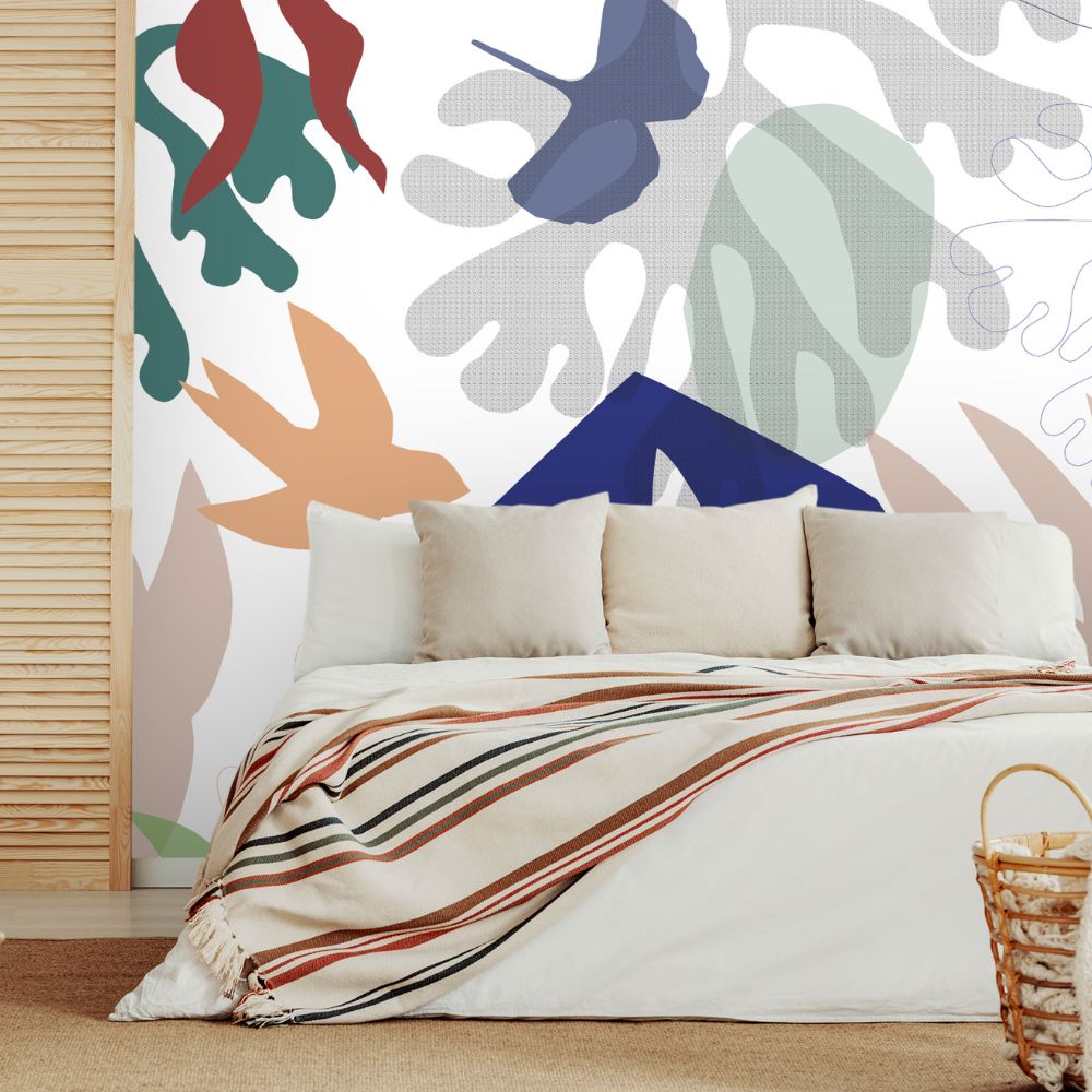 Algo "Like Matisse" Wallpaper - Flaming Red