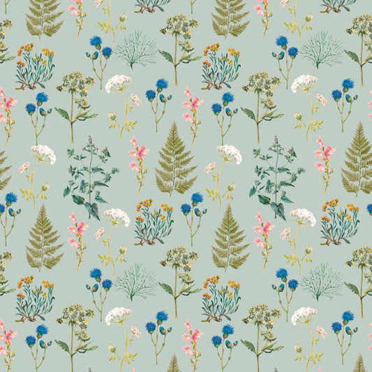Papier-Peint Algo " Botanique Royale " - 5 lés - vert d'eau apaisant