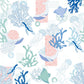 Algo "Petit Mousse" Wallpaper - Watercolor Sky Blue
