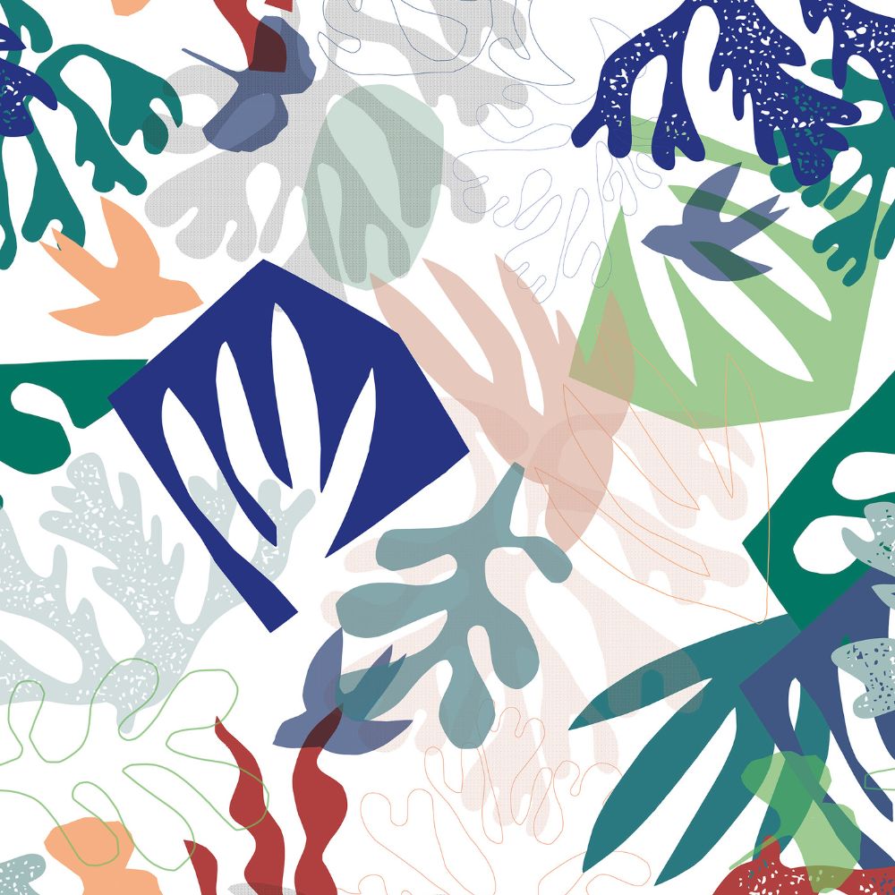 Algo "Like Matisse" Wallpaper - Flaming Red