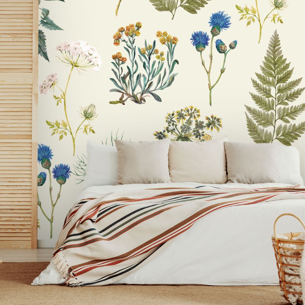 Algo "Royal Botany" Wallpaper - 5 strips - Beluga White