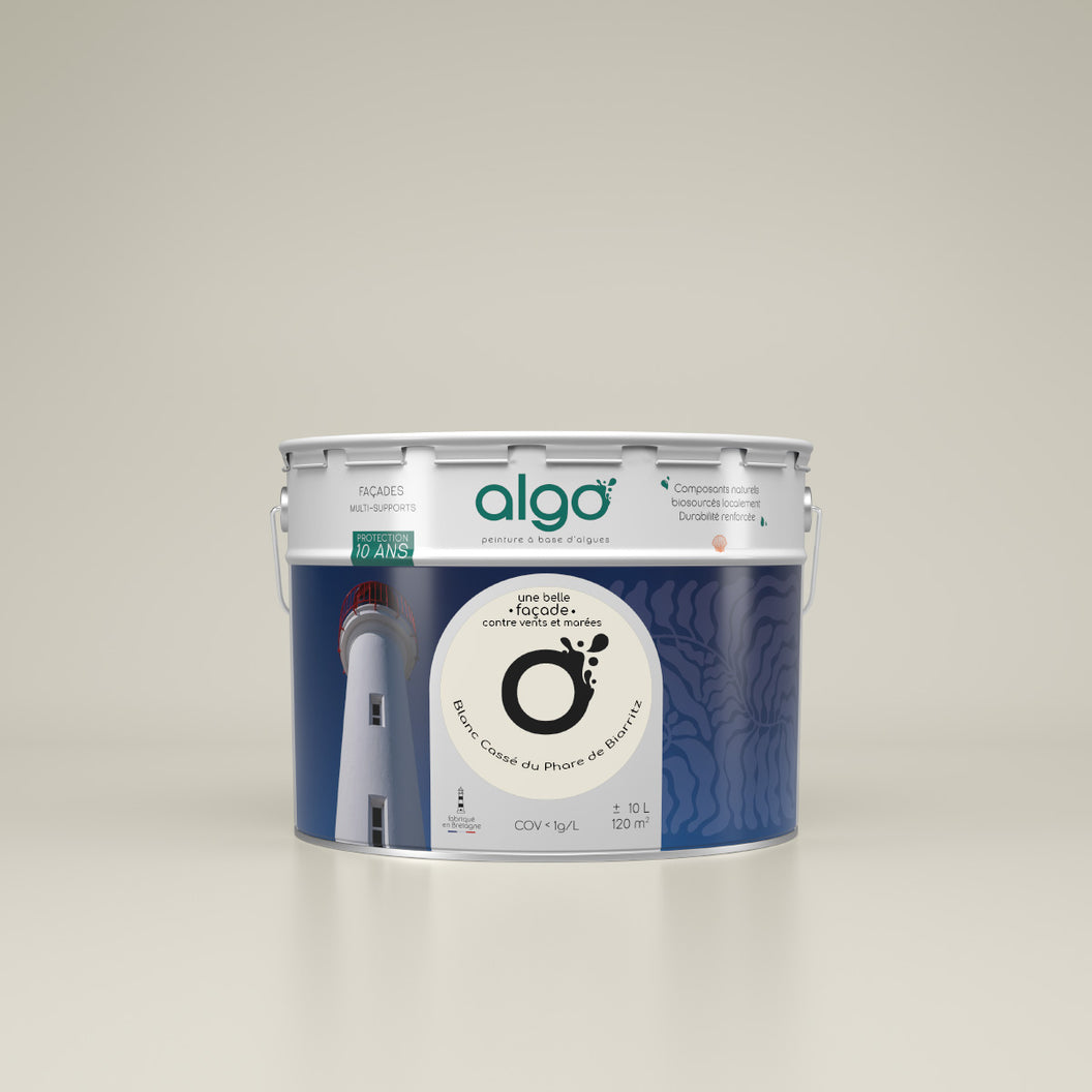Exterior facade paint Blanche Algo - based on scallops Off-white from the Biarritz Lighthouse