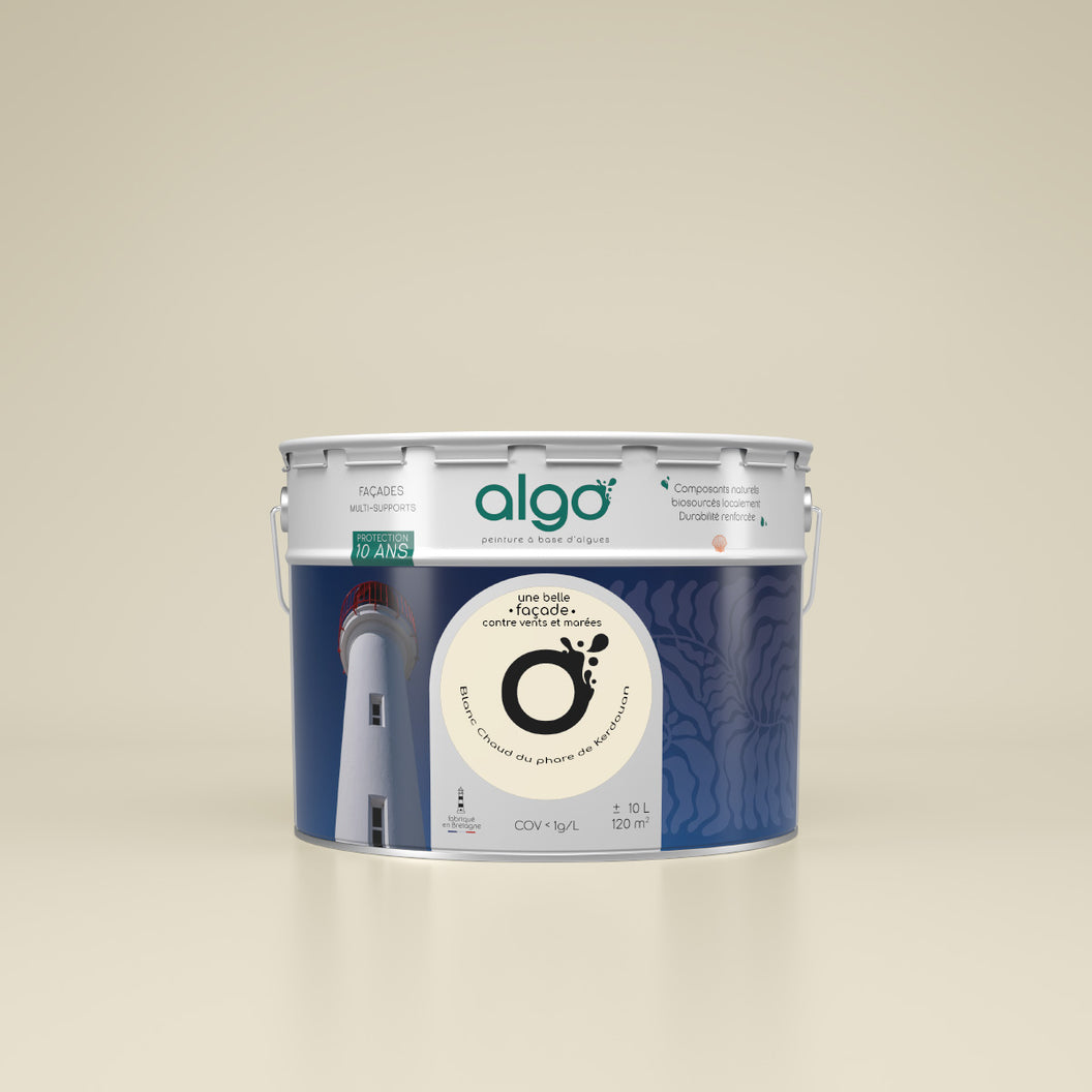 Exterior facade paint Blanche Algo - based on scallops Warm white from the Cordouan Lighthouse