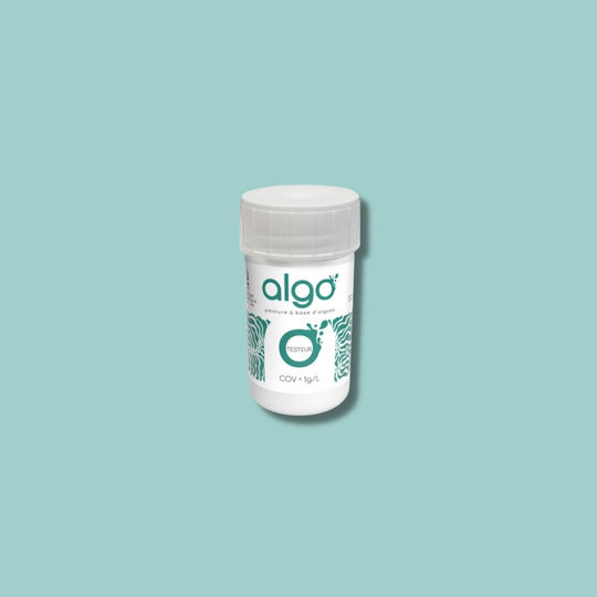 Playful Blue-Green Eco-Friendly Paint Tester