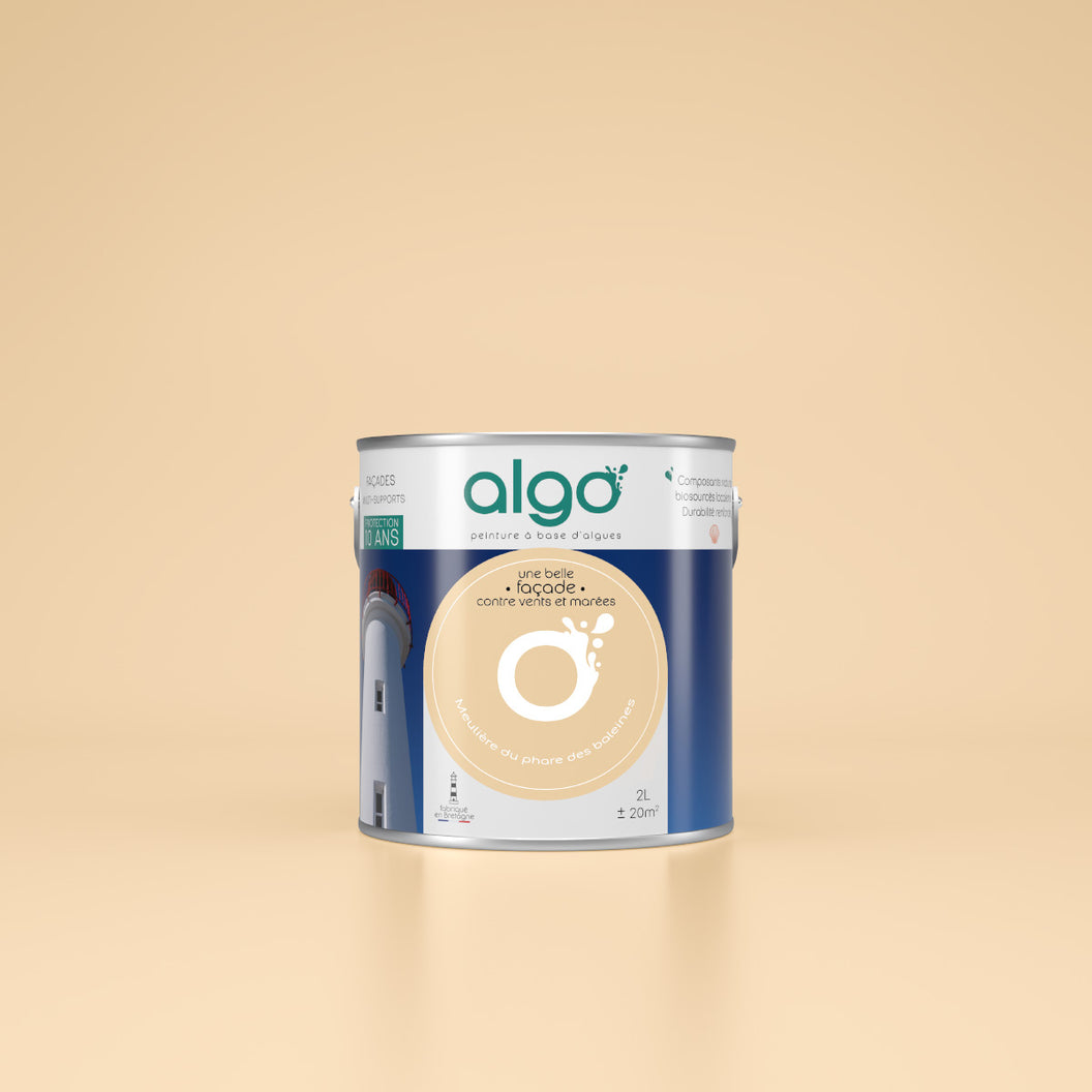 Exterior facade paint Algo Yellow - based on scallops Meulière from the Phare des Baleines