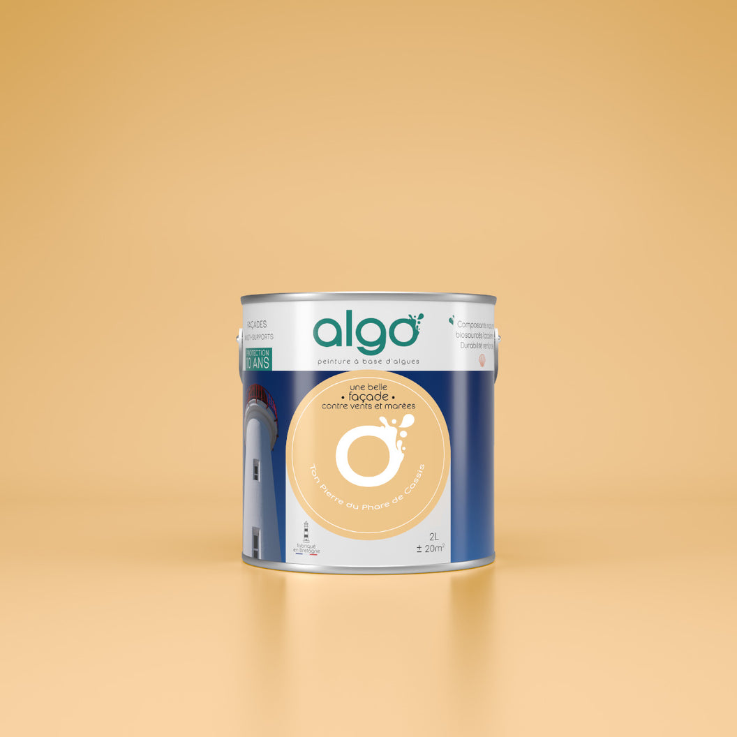 Exterior facade paint Algo Yellow - based on scallops Ton Pierre du Phare de Cassis